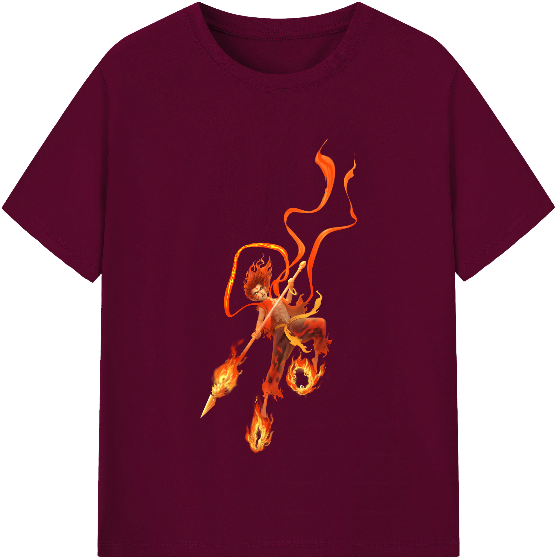 （画像用） Ne Zha 2 ナタ 魔童の大暴れ レディースカジュアルプリントTシャツ（綿100％）
